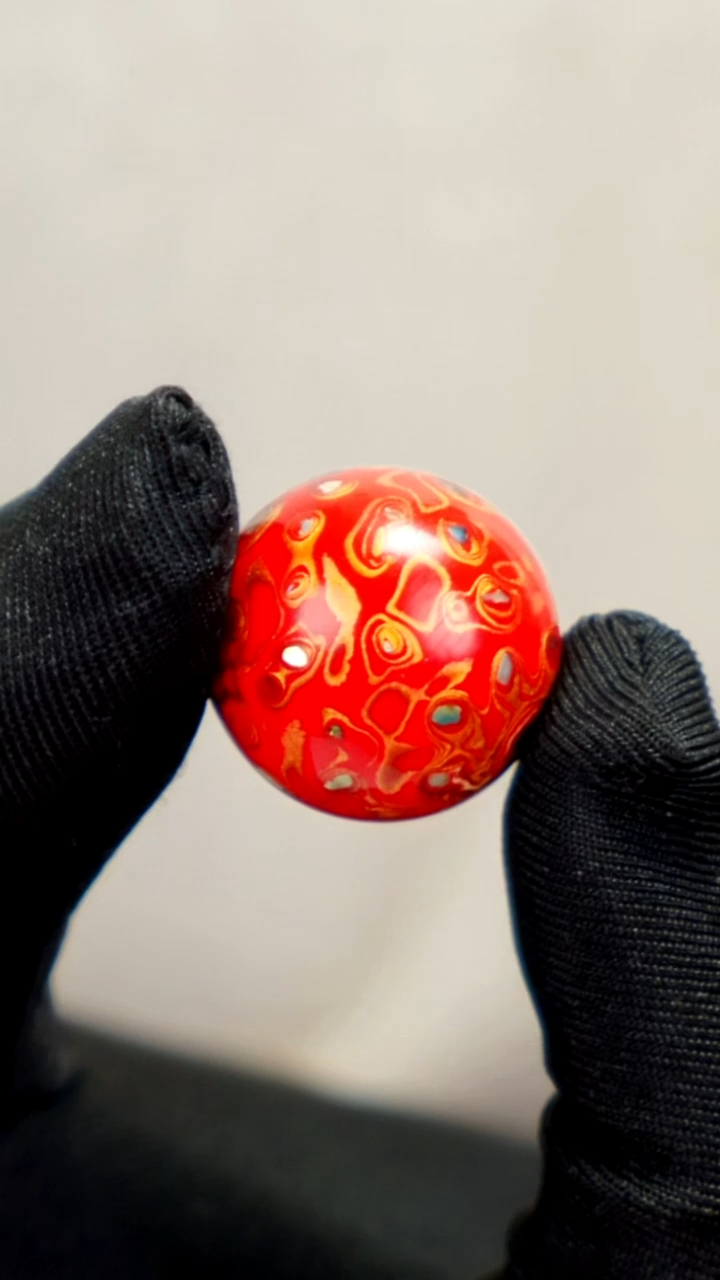 疯子大漆中国红螺钿20mm