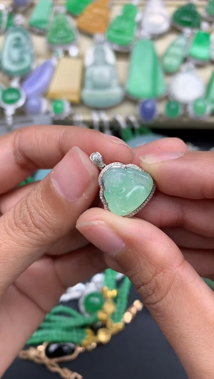 【闪购商品】翡翠颈饰18K金镶嵌261-中国好珍宝