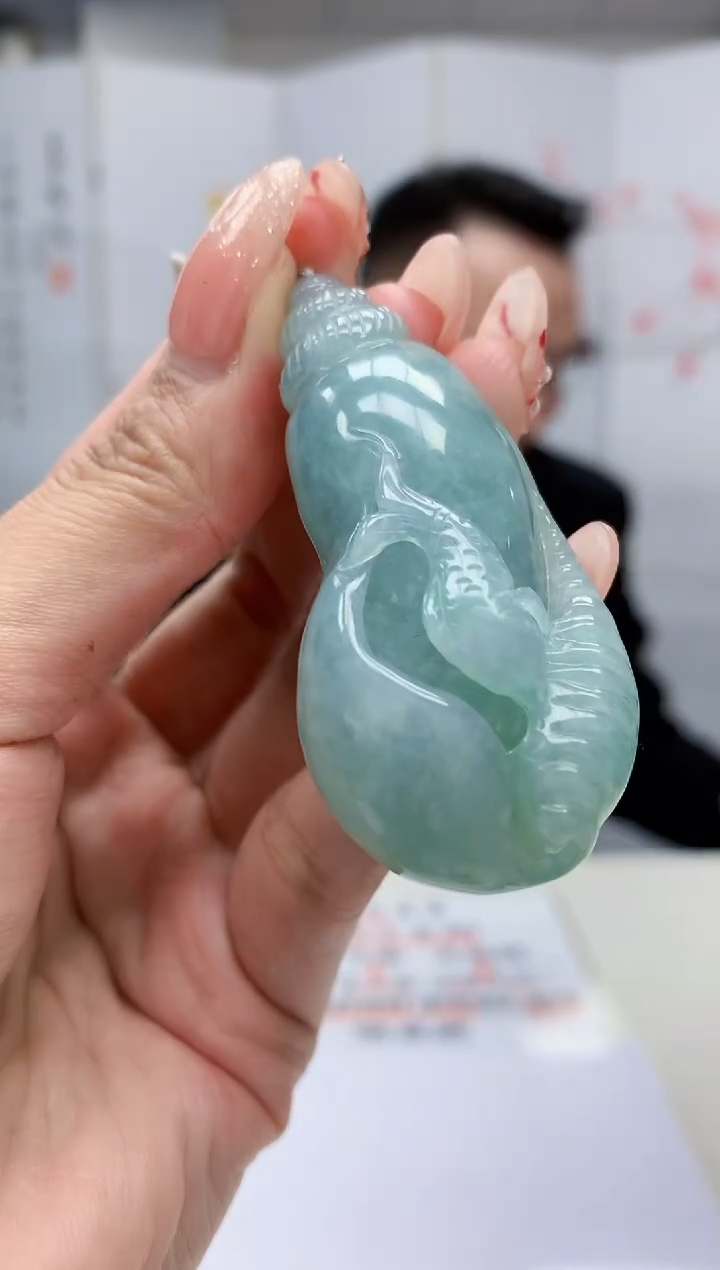 【闪购商品】定制翡翠未镶嵌5155MM-毛货挂件72