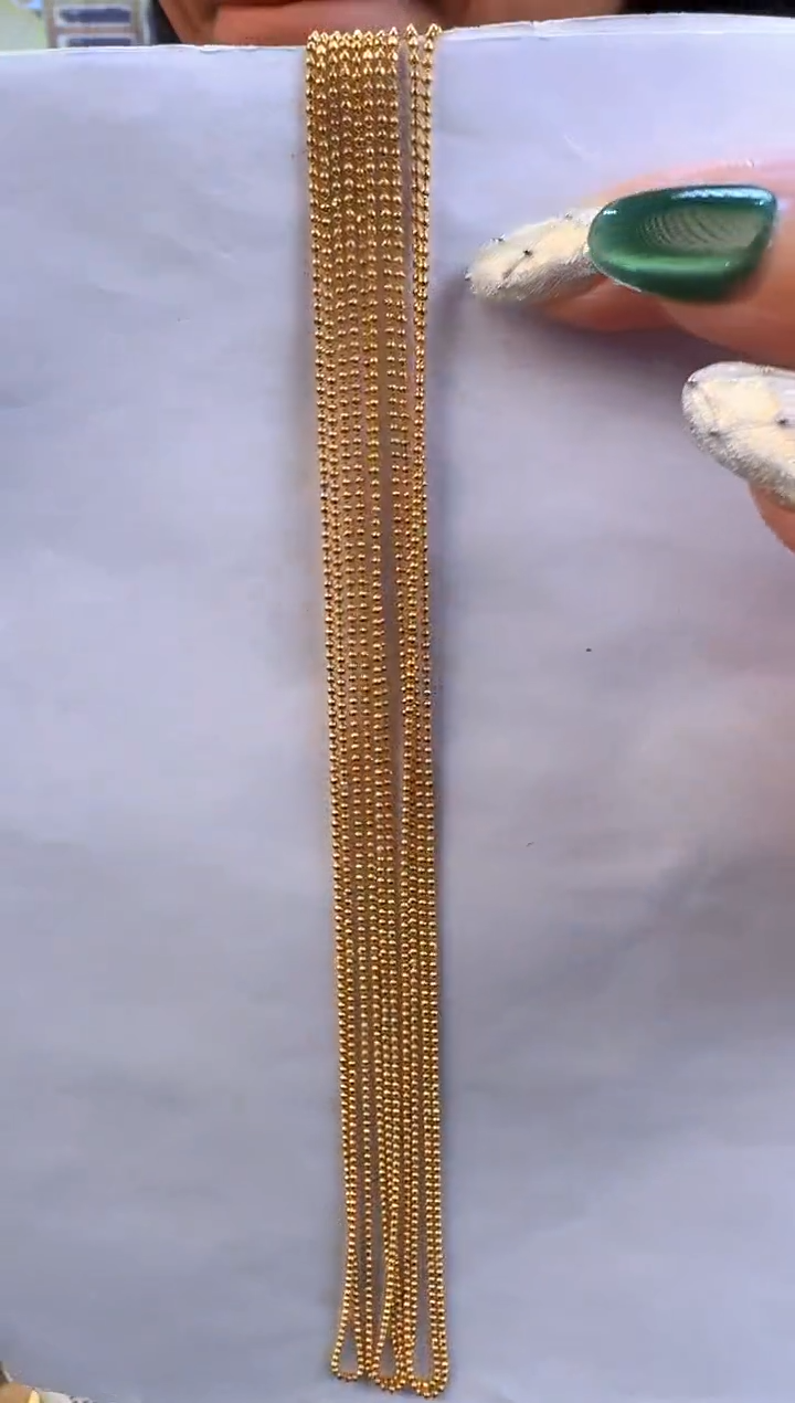 45cm1.3mm固定不可调节切面珠珠链1.80g（多样性发货）