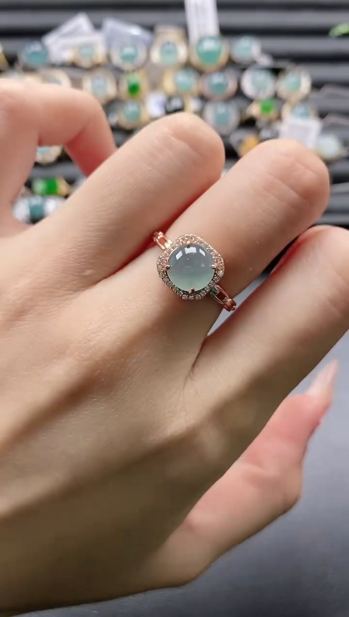 【闪购商品】翡翠戒指银S925镶嵌1111