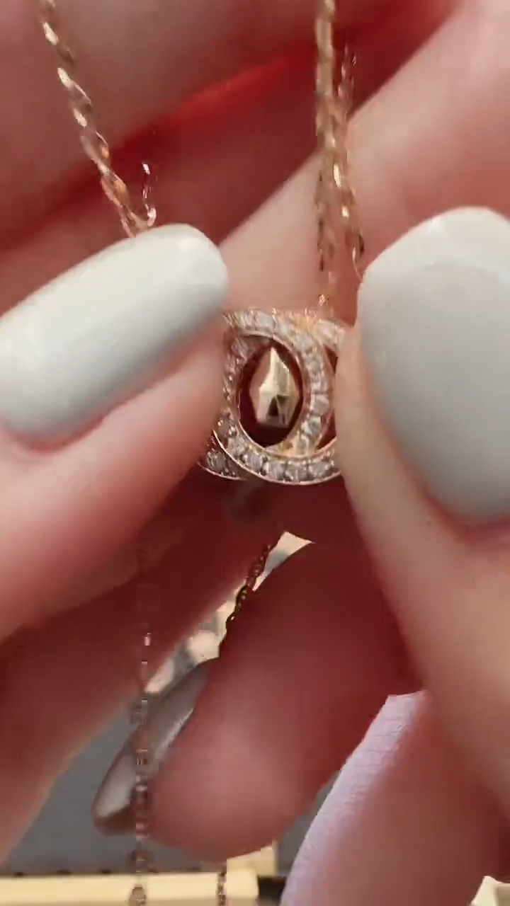 吊坠(不含链)钻石18K金镶嵌18K金钻石香香吊坠