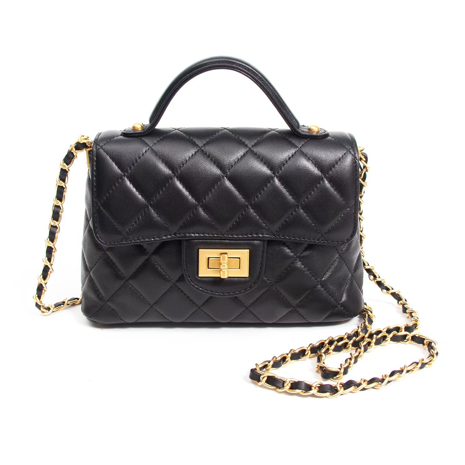 【尚恩CC】SLBL-BW232-黑色-轻奢百搭手提腋下新款斜跨女包