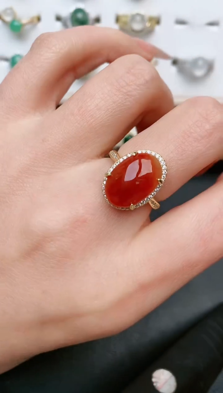 【闪购商品】翡翠戒指银S925镶嵌....