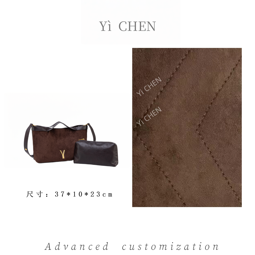 【Yì CHEN】QYX-98087-1-巧克力 简约时尚女士新款轻奢单肩斜跨包