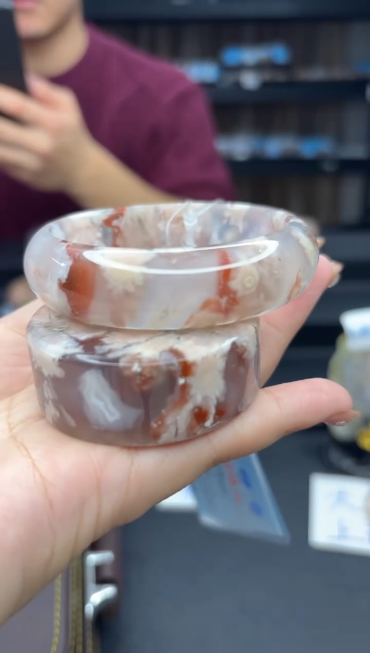 【闪购商品】石英质玉手镯未镶嵌1012（55圈赠送镯心）