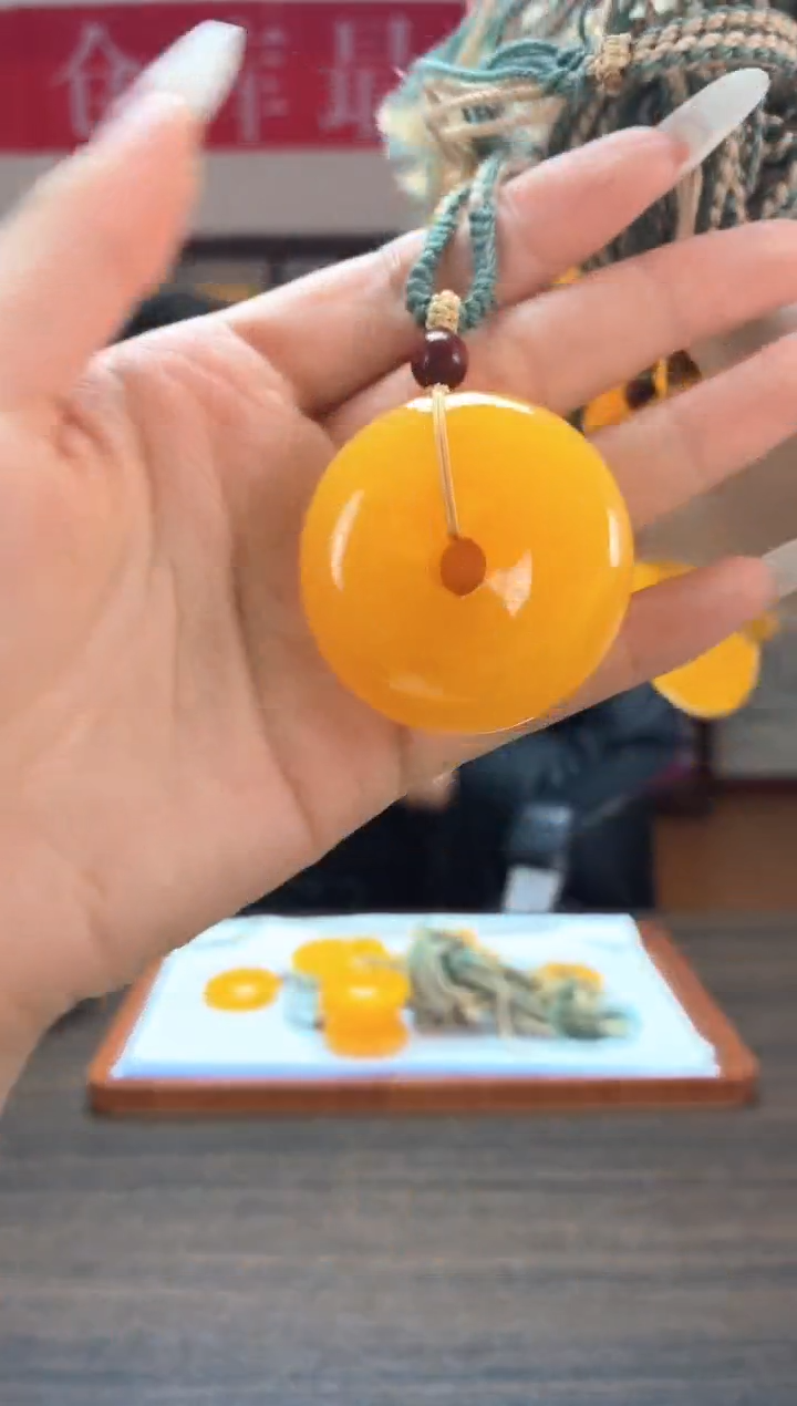 满蜡扣子项链ZX2965S