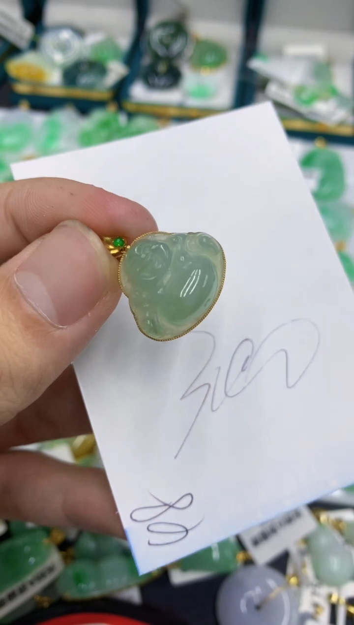 【闪购商品】翡翠颈饰18K金镶嵌号链接1111111111