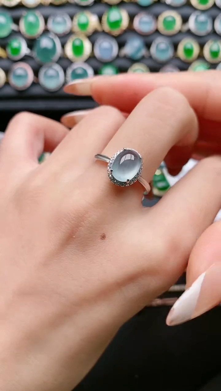 【闪购商品】翡翠戒指银S925镶嵌1111