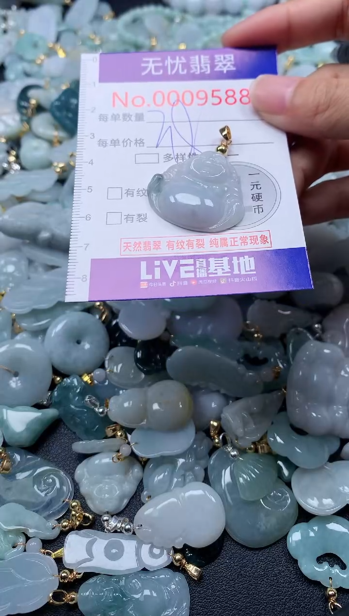 翡翠未镶嵌吊坠(不含链)9588