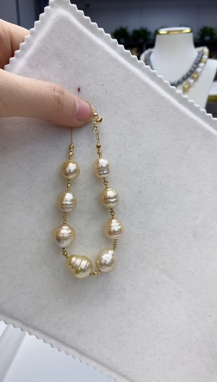 【闪购商品】海水珍珠手链18K金镶嵌海水设计款手链