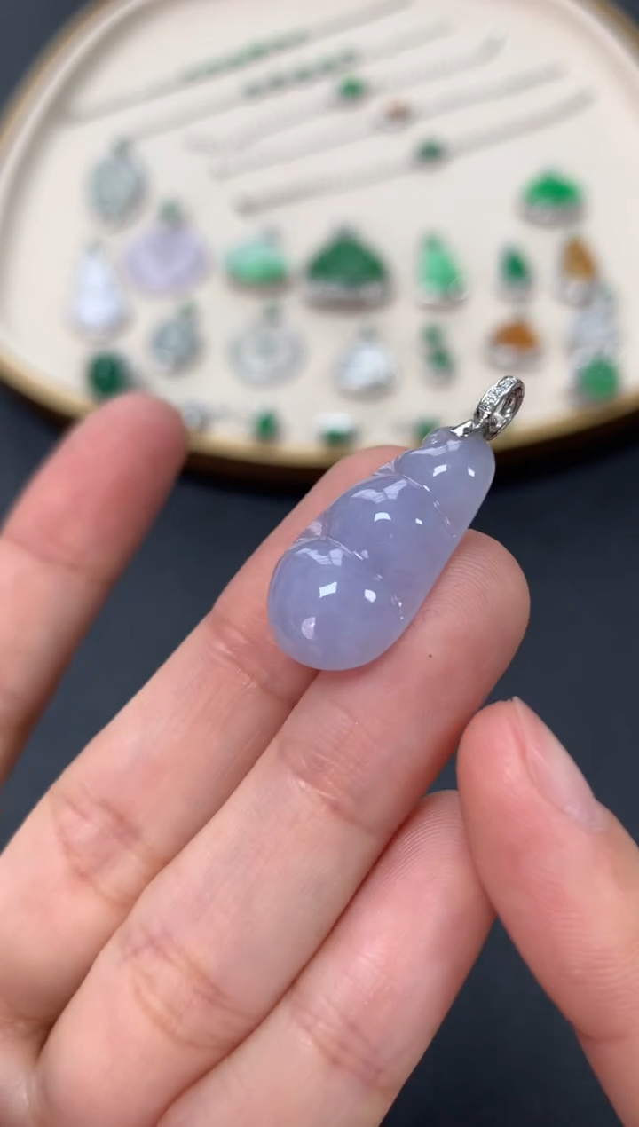 【闪购商品】翡翠吊坠(不含链)18K金镶嵌1680