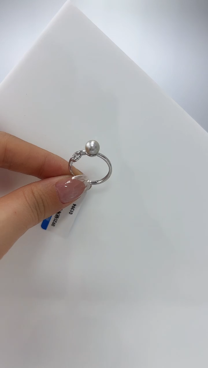 【闪购商品】海水珍珠DA银S925镶嵌戒指 6 C1394