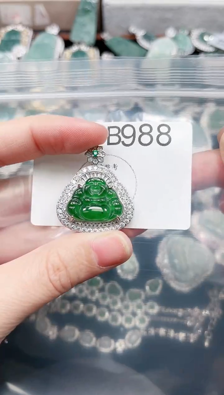 【闪购商品】翡翠颈饰未镶嵌赠皮绳988