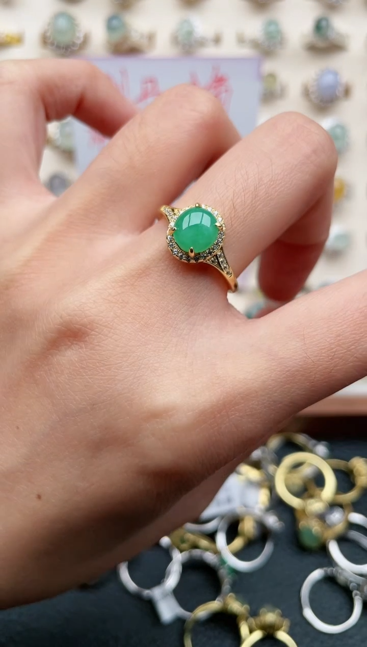 【闪购商品】翡翠戒指银S925镶嵌1111