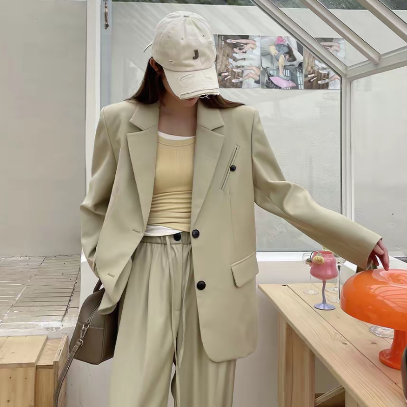 晶咕YYMA系列~女绅进阶~时尚设计感气质马甲+裤子+西装外套套装