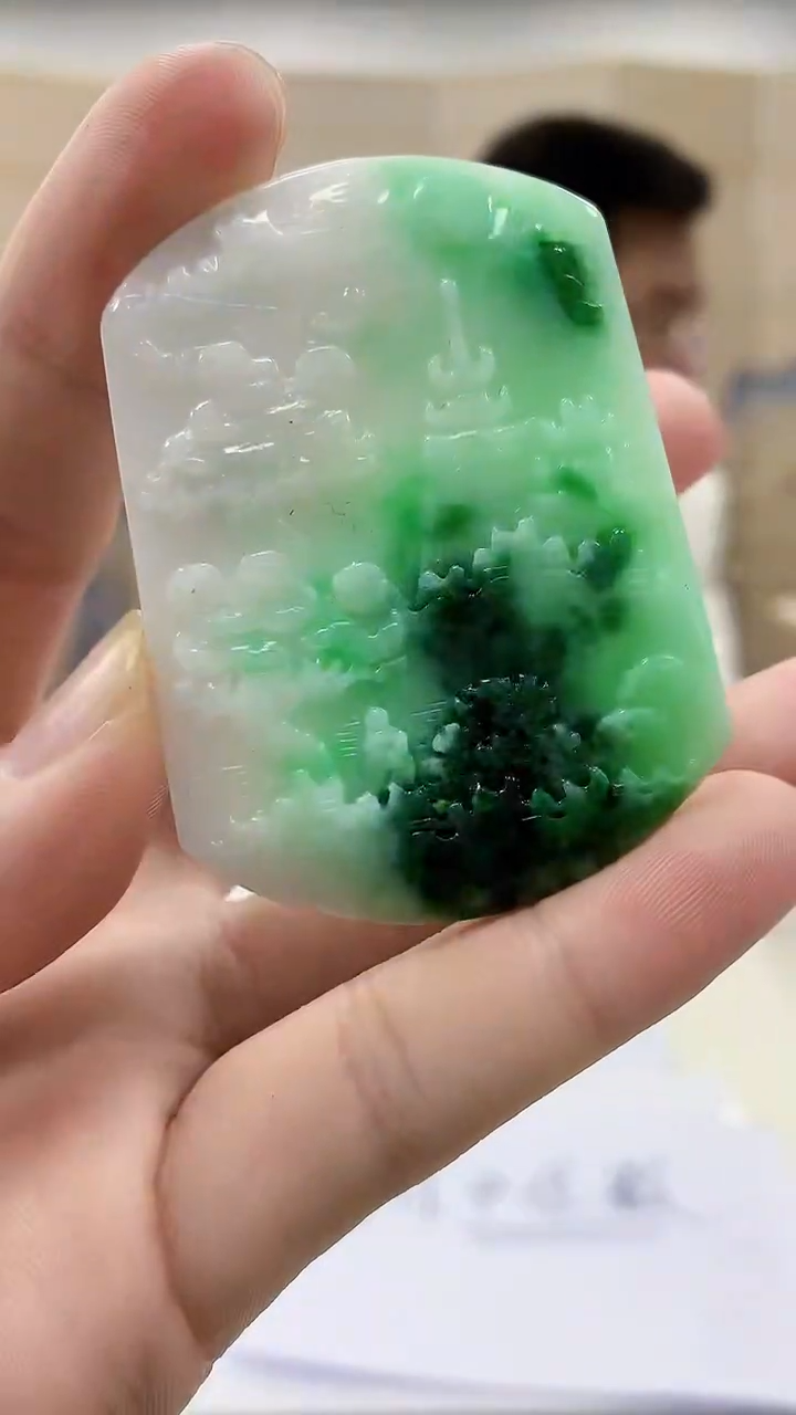 【闪购商品】定制翡翠未镶嵌5152bb-毛货挂件49