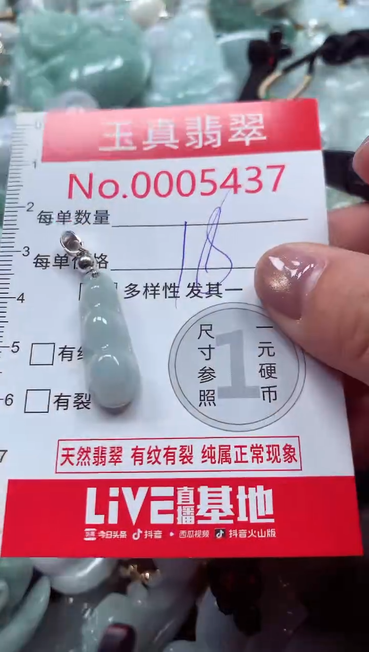 吊坠(不含链)未镶嵌翡翠5437