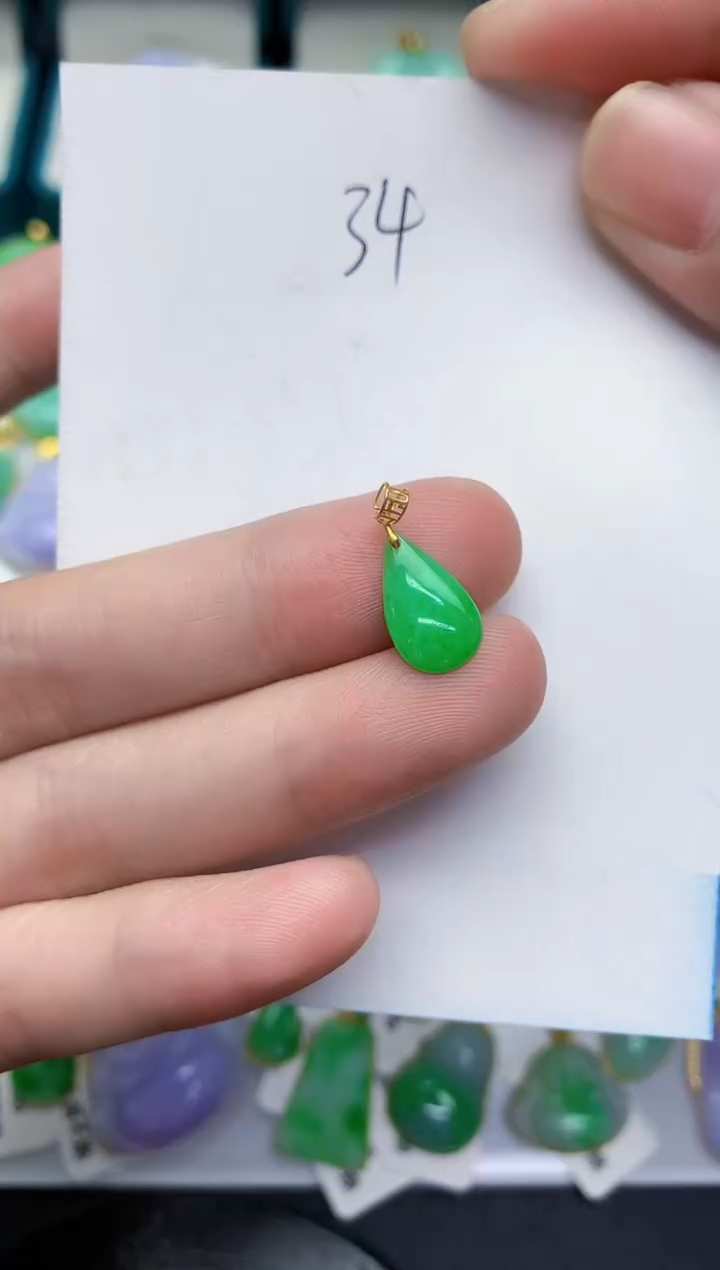 【闪购商品】翡翠颈饰18K金镶嵌000000000