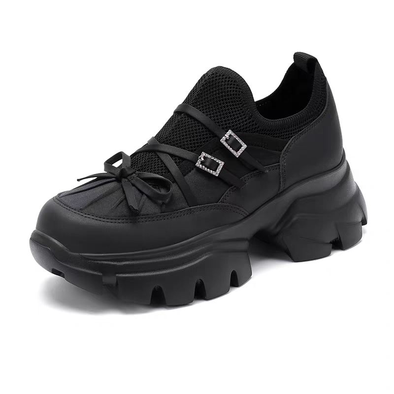 【聚新汇】25Q0127-1经典百搭高级气垫松糕老爹鞋春季