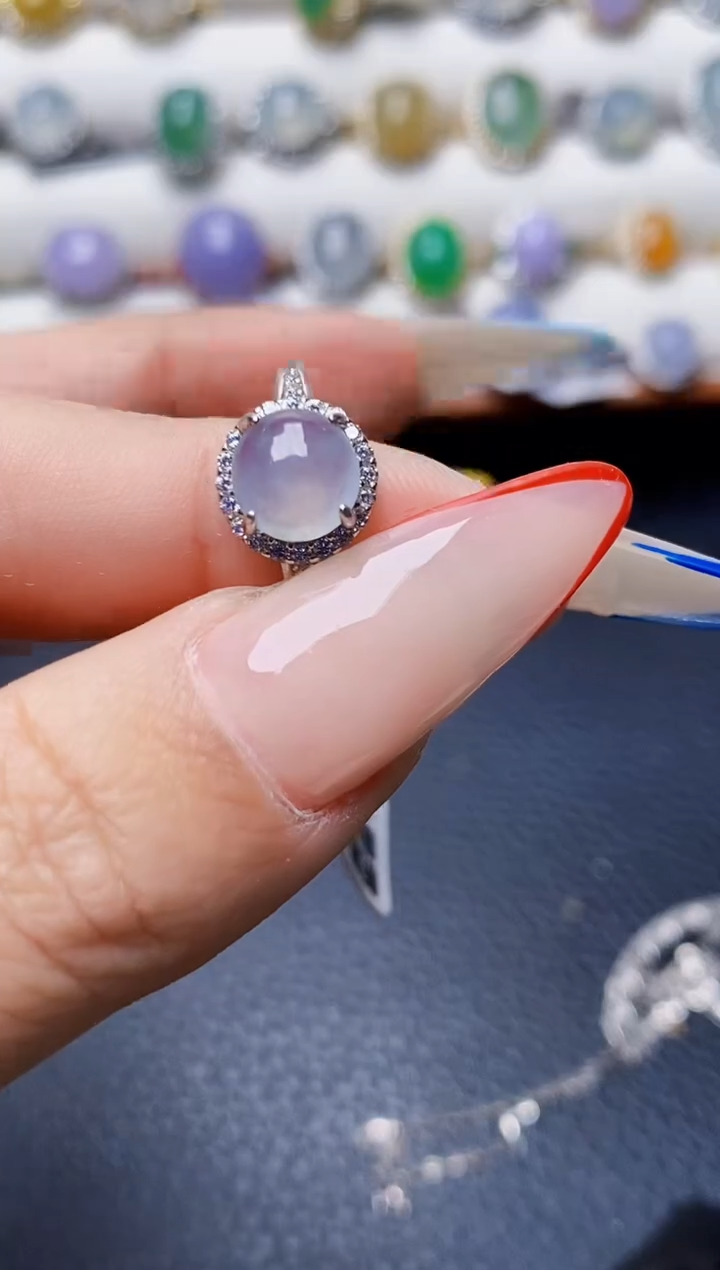 银S925镶嵌戒指翡翠1049