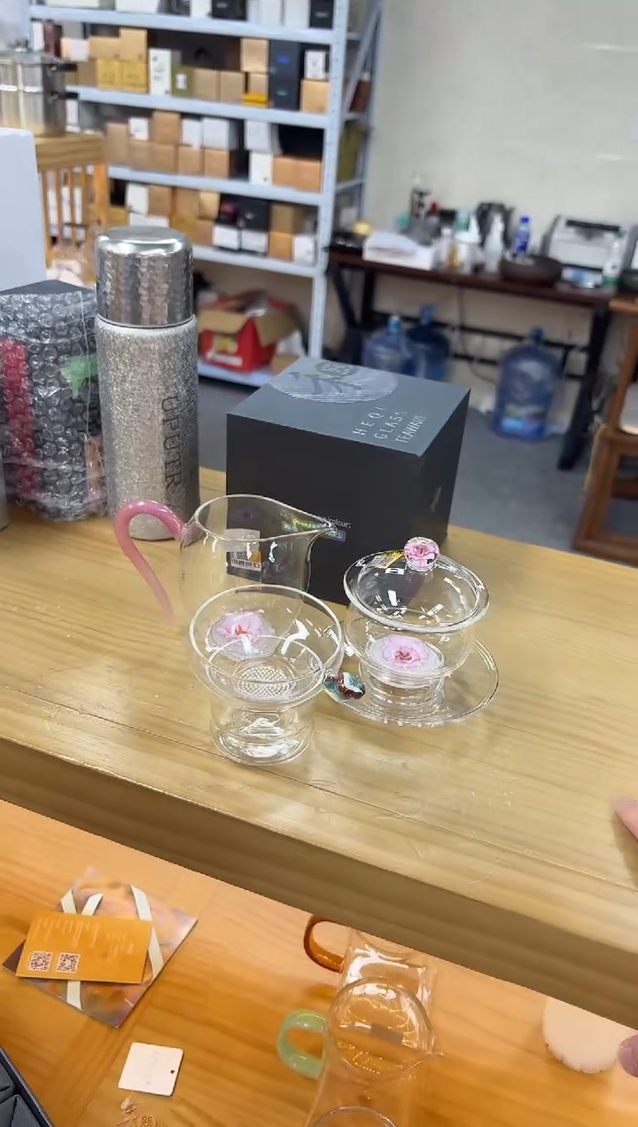 孤品无包装禾器奉珠蓝吟+棠韵容华盖碗+棠韵怡然茶海凤颜妃玉