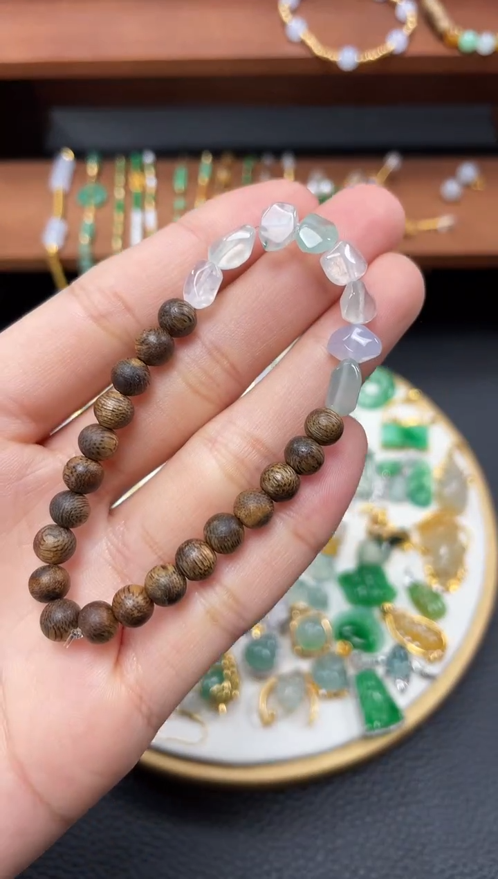 【闪购商品】翡翠套链未镶嵌一个   JK359