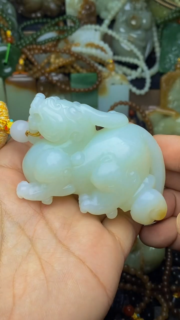 未镶嵌和田玉把件跑**跑1