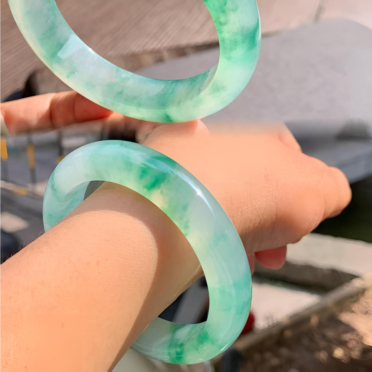 非金属珐琅手镯 时尚精美仙女镯手镯冰透百搭多样性发其一FS30