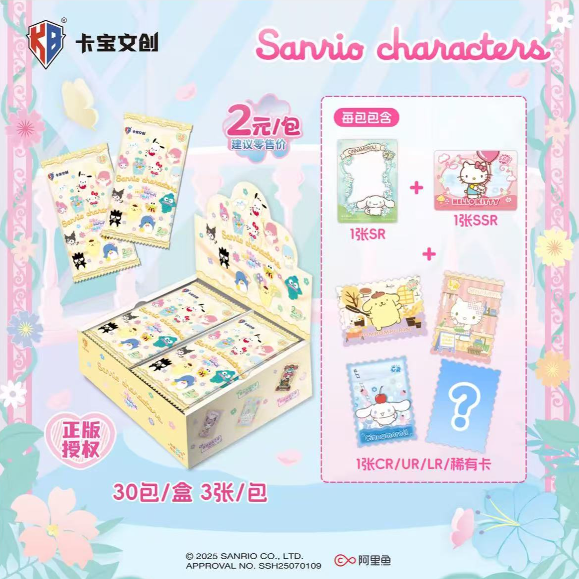 三丽鸥家族拍立得系列第六弹2收藏卡牌