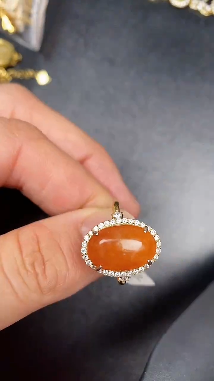 银S925镶嵌戒指翡翠2050