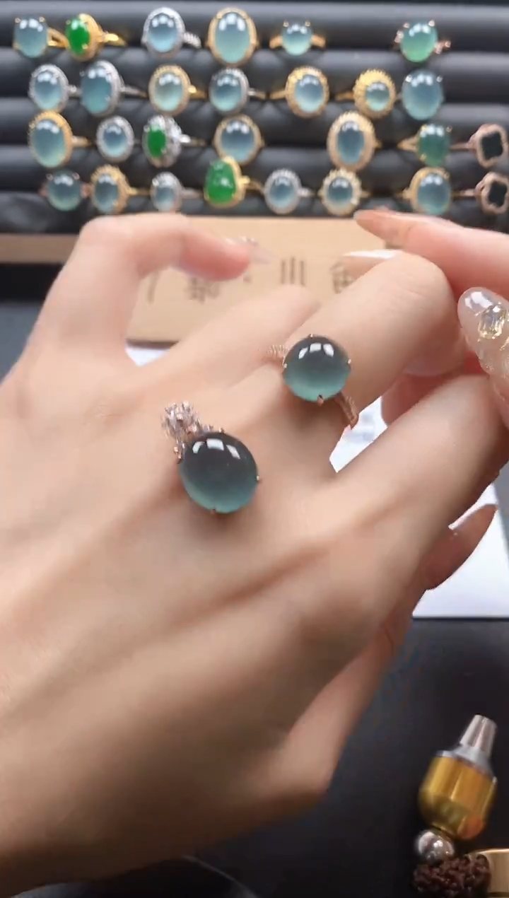 银S925镶嵌戒指翡翠511511