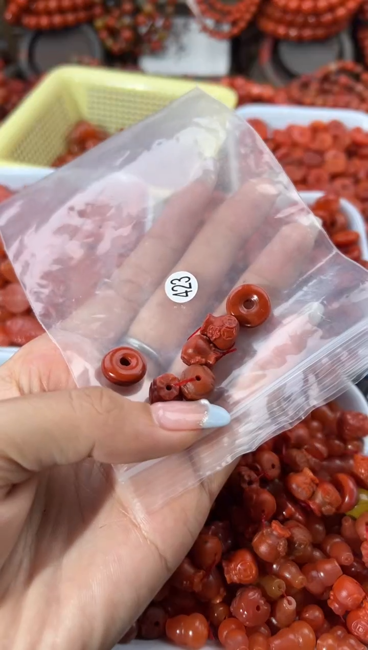 未镶嵌手串南红玛瑙莎****～10