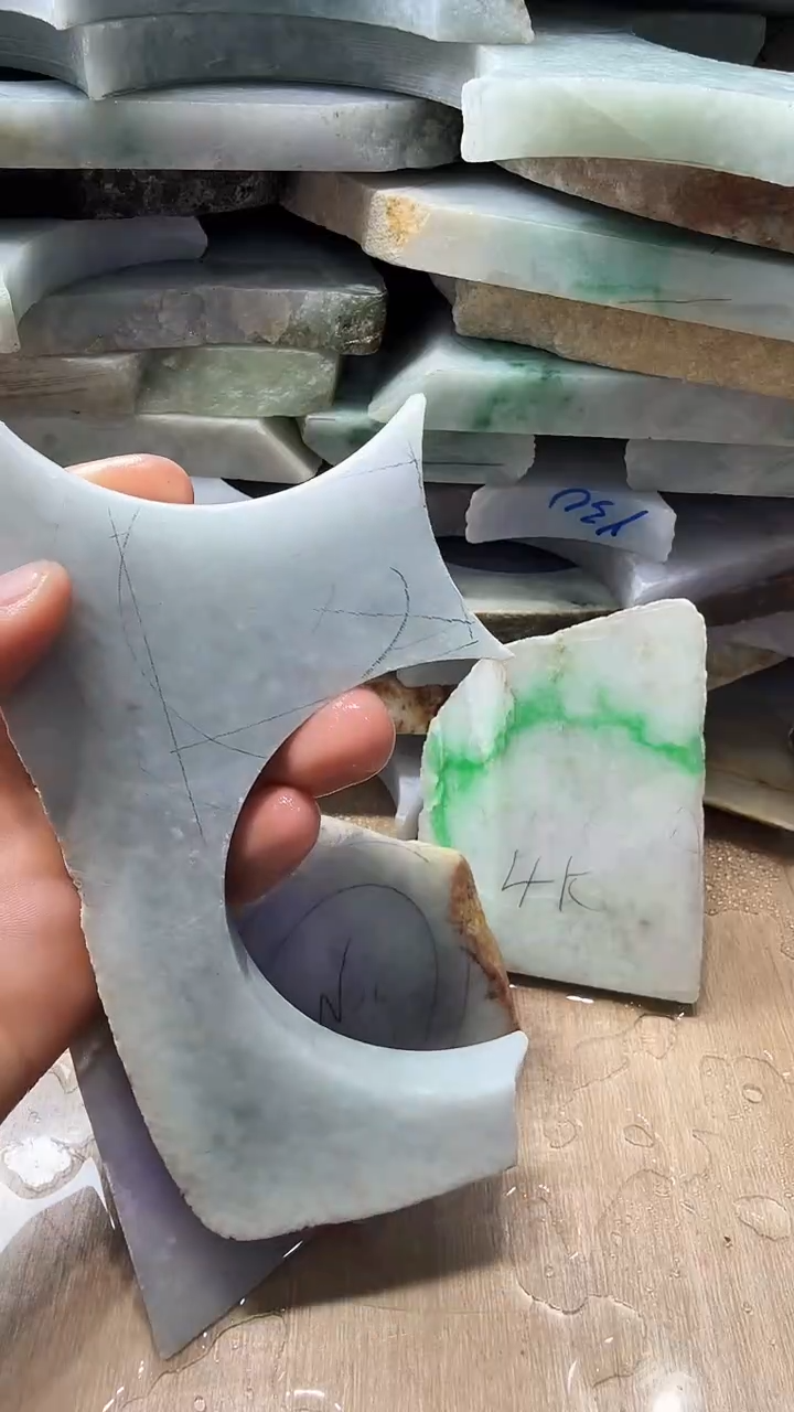 裸石翡翠天然翡翠A货花587