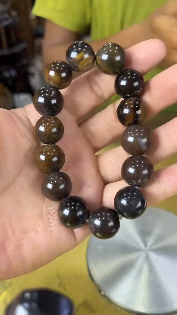 未镶嵌珠宝奇石硅化玉缅甸天然树化玉手串