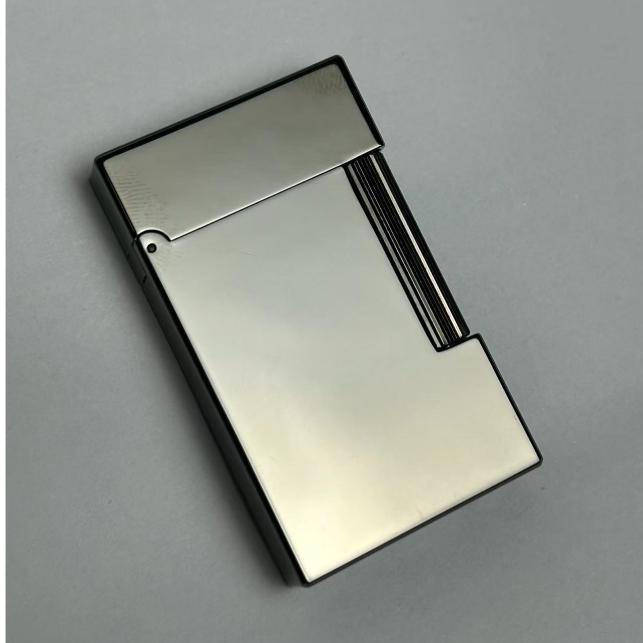 高冷灰镜花水月纯铜一天充气打火机男士耐用朗声打火机