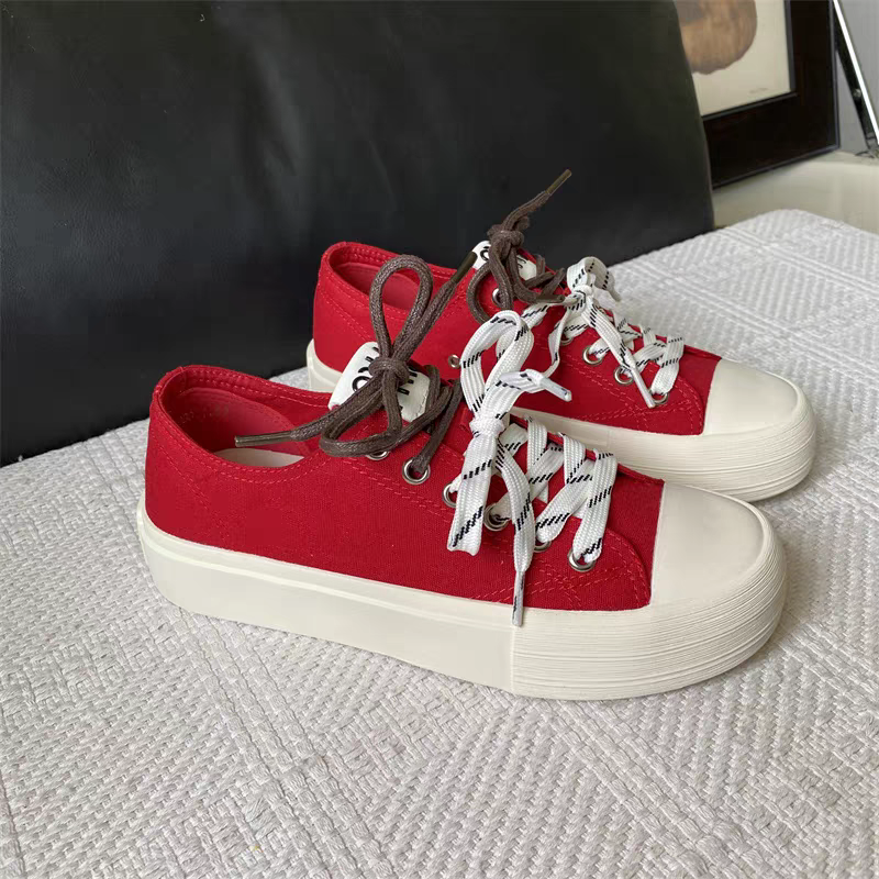 2025夏季新款厚底帆布鞋女轻便小众设计百搭休闲板鞋 39-75791