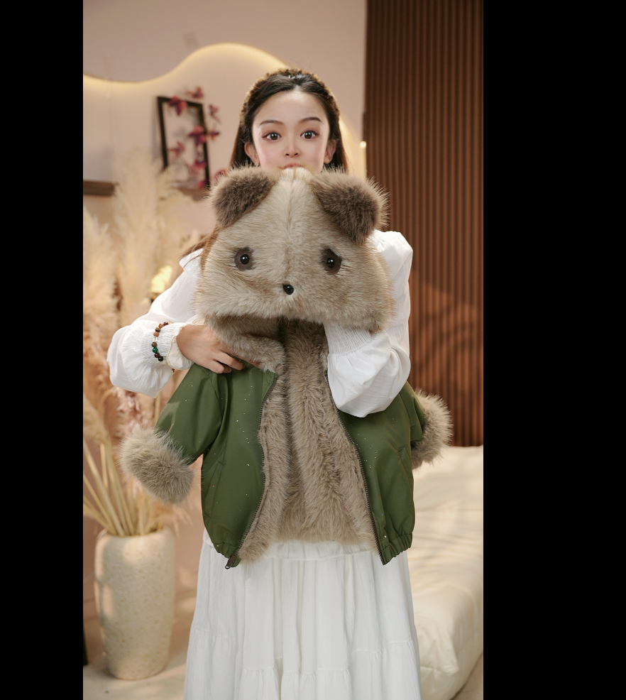 【两织羊】冬季熊猫儿童新款潮流加绒加厚外套SDMW2206