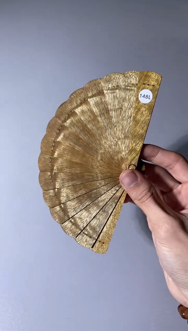 【闪购商品】金丝楠148号10cm金丝楠木小叶桢楠掌中扇