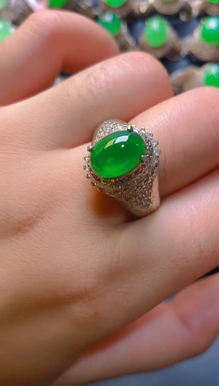 【闪购商品】翡翠耳饰未镶嵌天然A货翡翠1