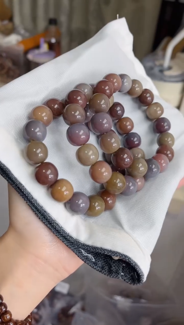 菩提根/象牙果手串t79紫美人玉化苹果14手串