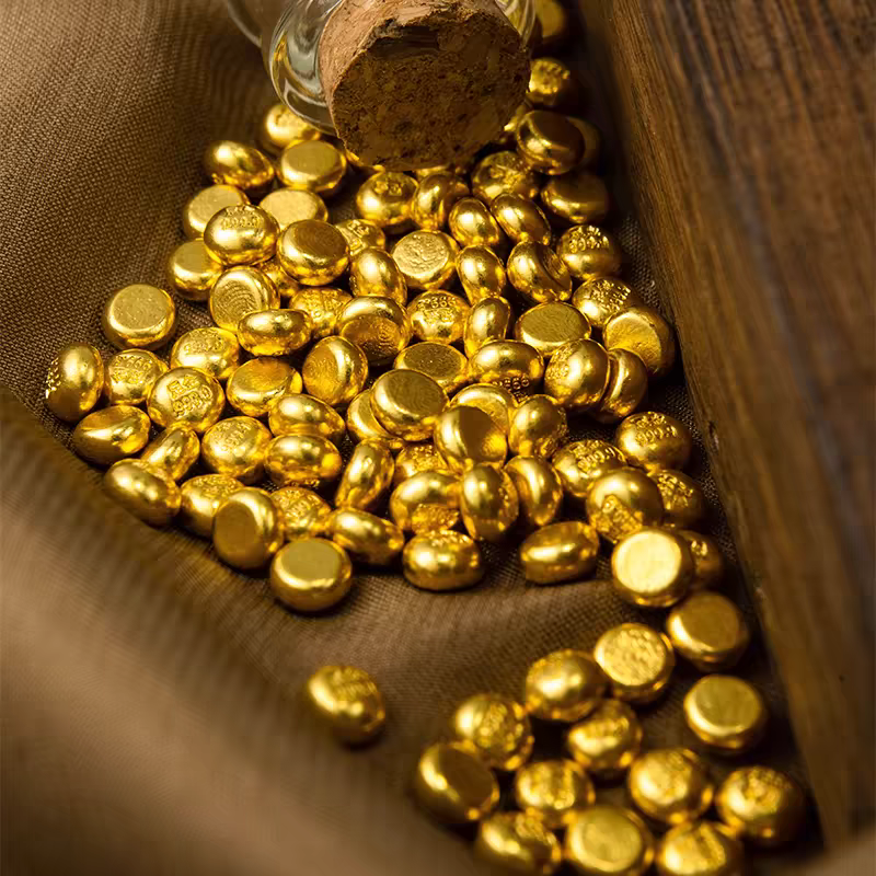 足金999 实心投资小金豆送玻璃瓶 多样性发其一 JD003