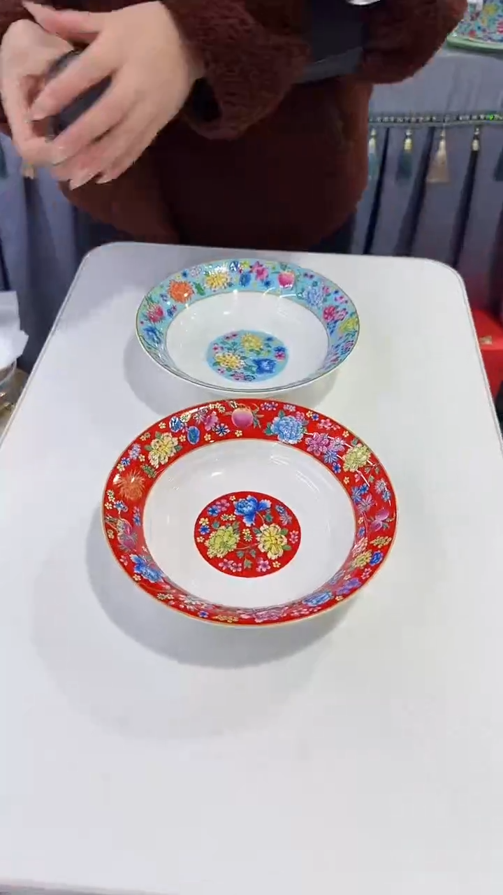 【闪购商品】瓷片7.5英寸圆深盘6个景德镇陶瓷【秦坊】