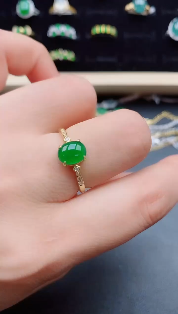 【闪购商品】翡翠戒指银S925镶嵌321321