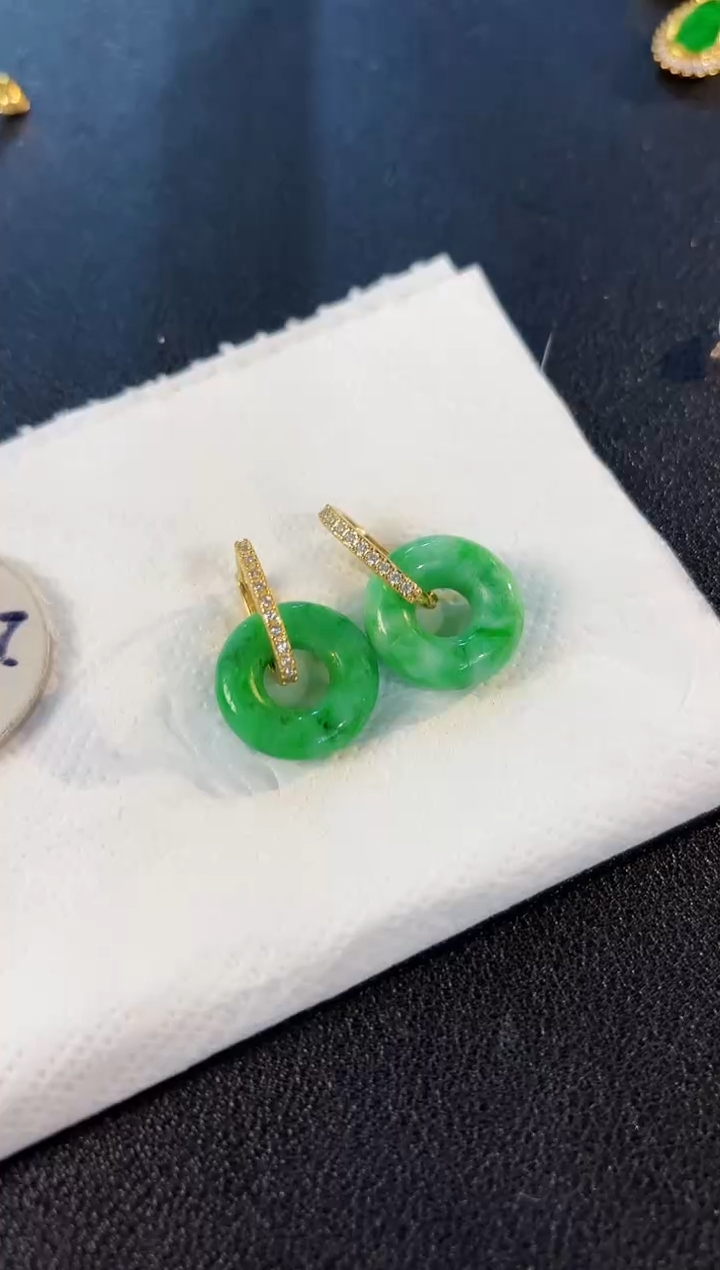 【闪购商品】翡翠耳饰未镶嵌含小耳包/支持复检一对