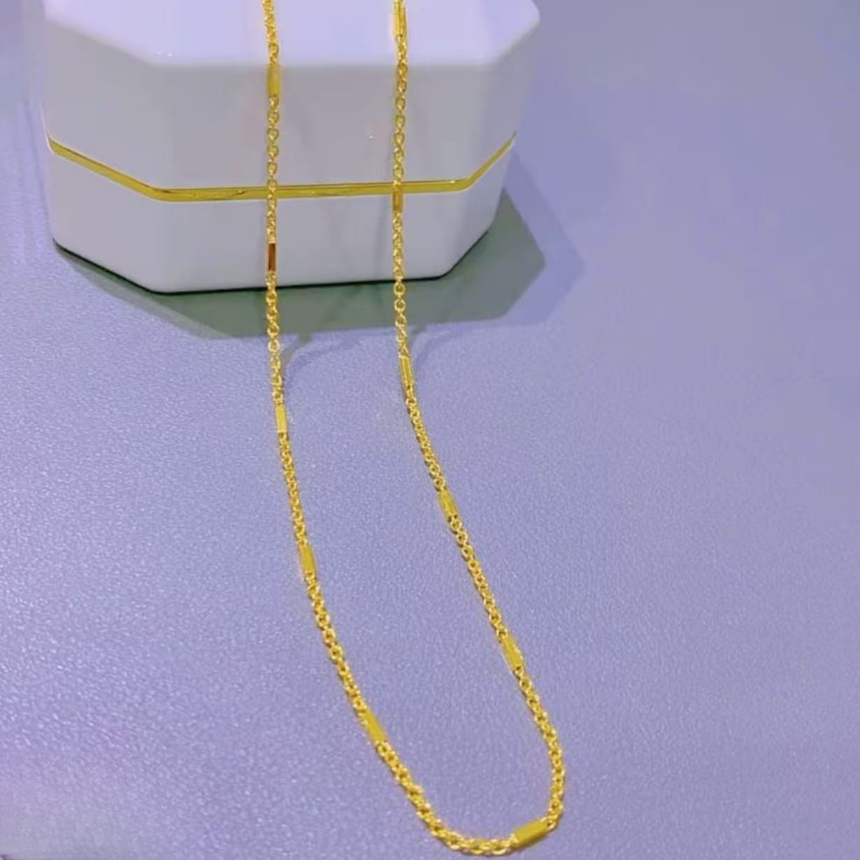 铜合金项链 A-05-简约节节高项链饰品百搭时尚素款精美气质项链