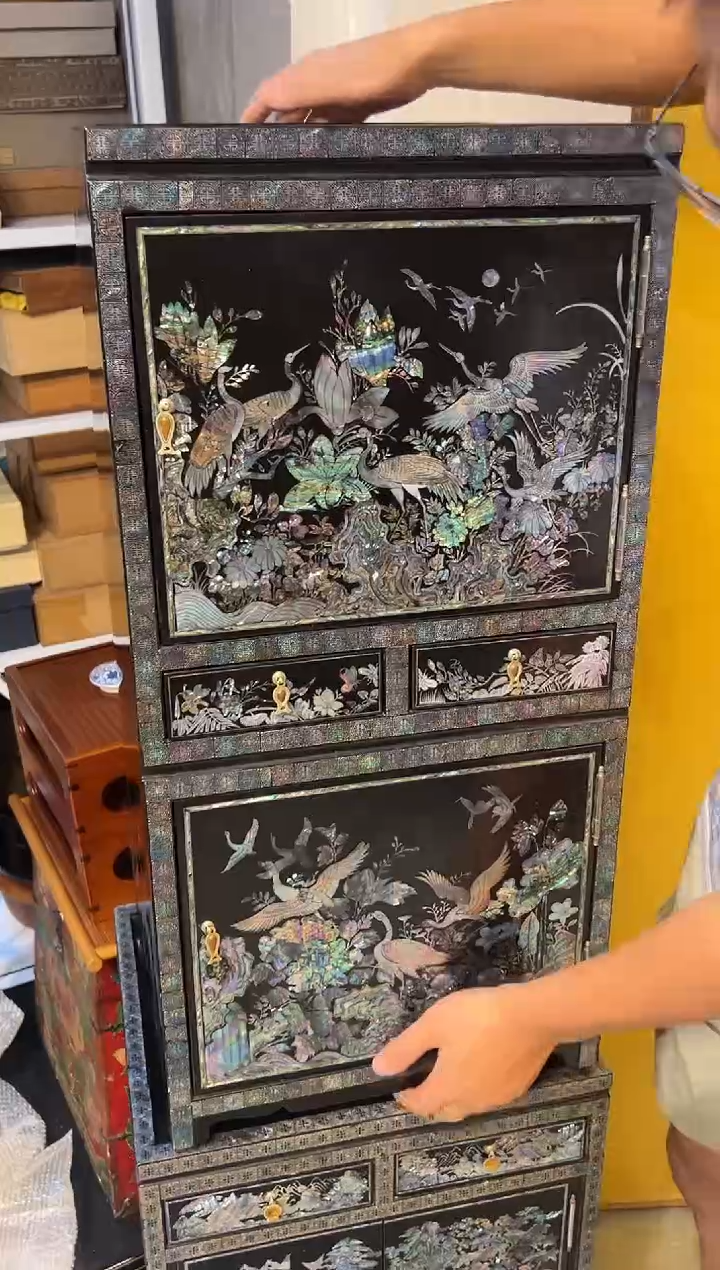 满螺钿 落地柜单只