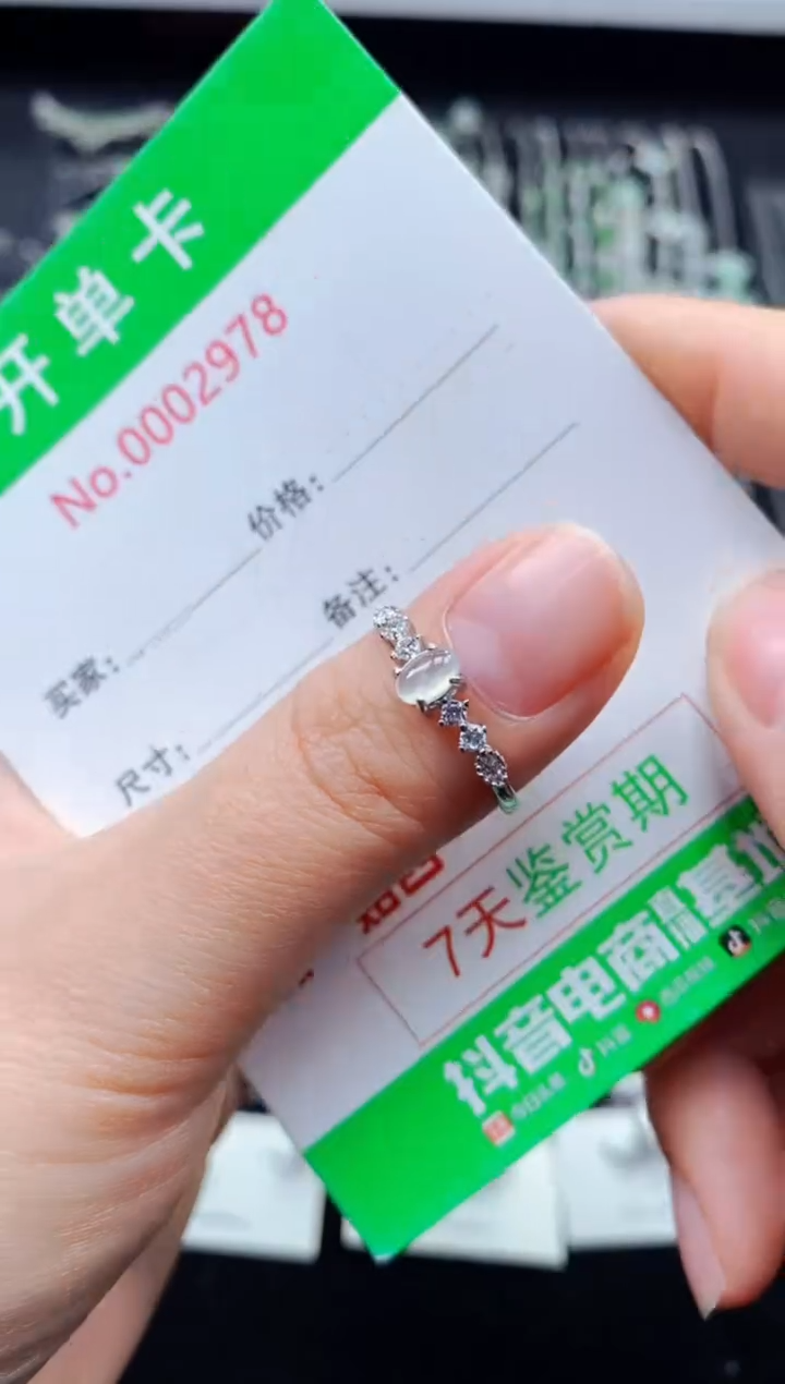 【闪购商品】翡翠戒指银S925镶嵌2978