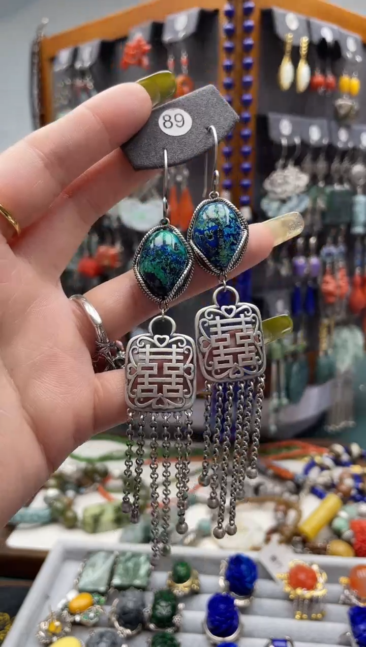 【闪购商品】水晶耳饰银S925镶嵌饰品