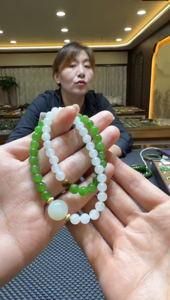 颈饰未镶嵌和田玉手串（多样性发一）